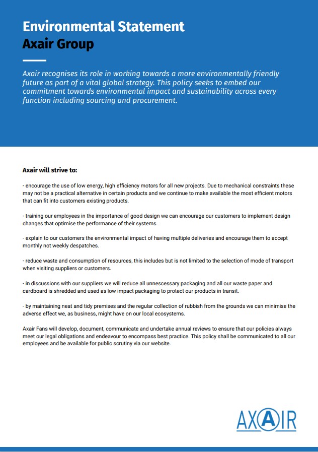 Axair Group Environmental Statement Axair Group Environmental Statement