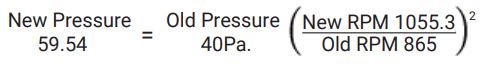 Axair Fans: Second Fan Law Equation