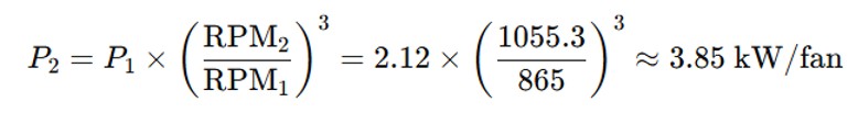 Axair Fans: Third Fan Law Equations Axair Fans: Third Fan Law Equations